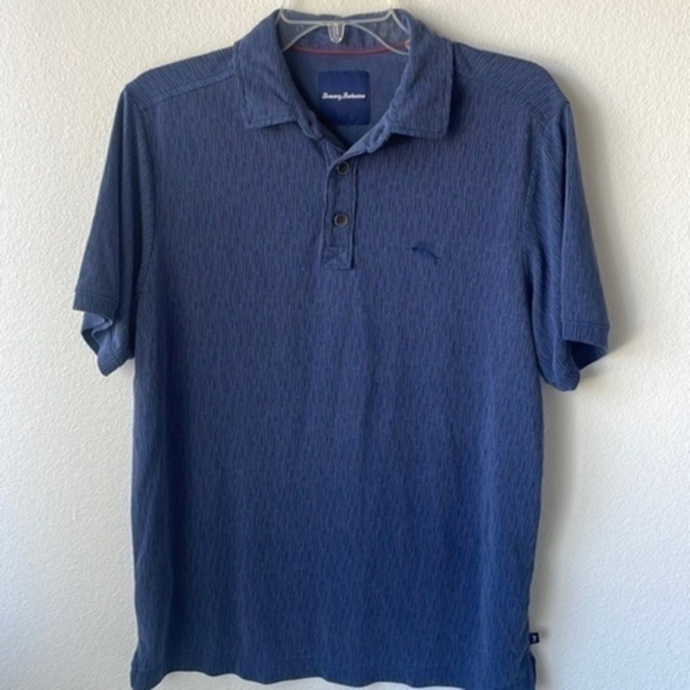 Tommy Bahama shirt men's small blue soft athleisure
